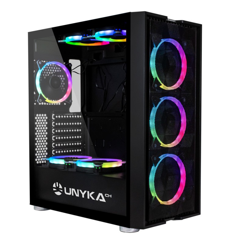 Caja Atx Unyka Gaming Exagon Evo Argb Usb31 Incluye Candy30 Sinfuente 512102 512102